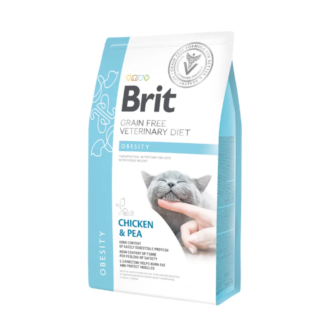 Brit Dieta Obesidad Gato Pollo y Guisante