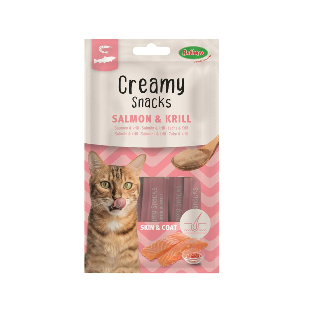 Bubimex Creamy Snacks de Salmón y Krill - Skin & Coat
