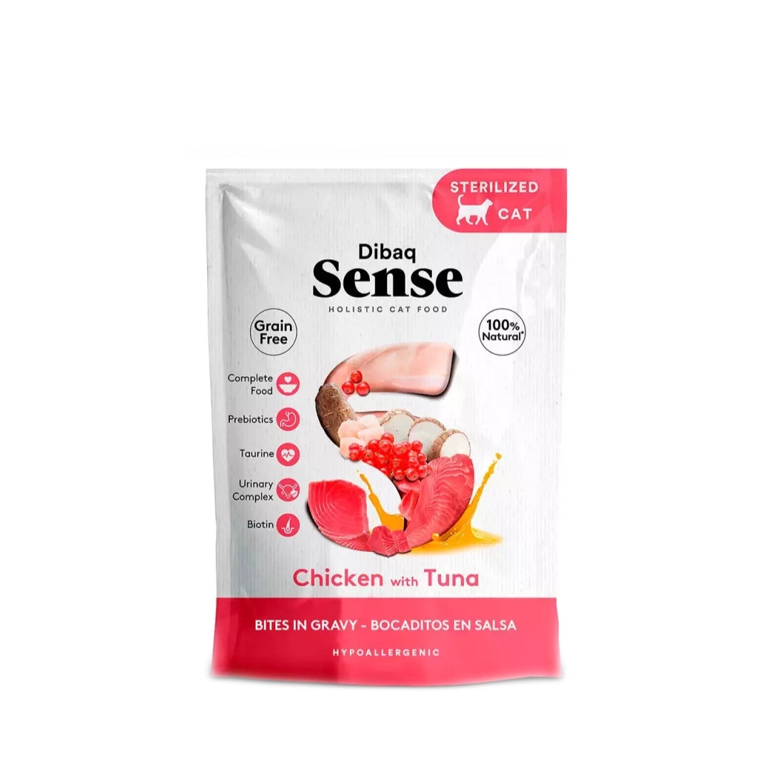 Dibaq Sense Esterilizados Bocaditos en Salsa Pollo con Atún 100gr