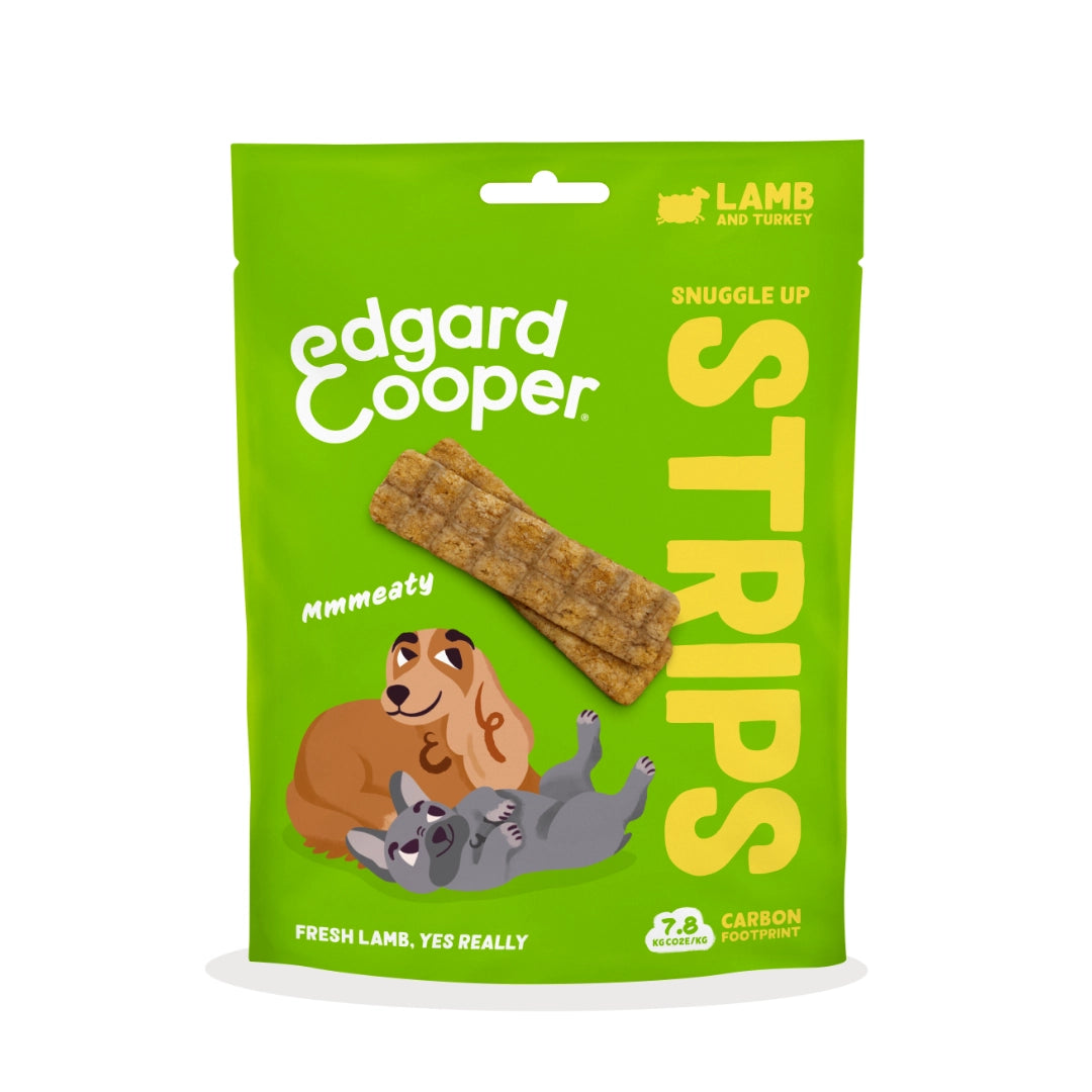 Edgard & Cooper Tiras de Cordero y Pavo 75gr