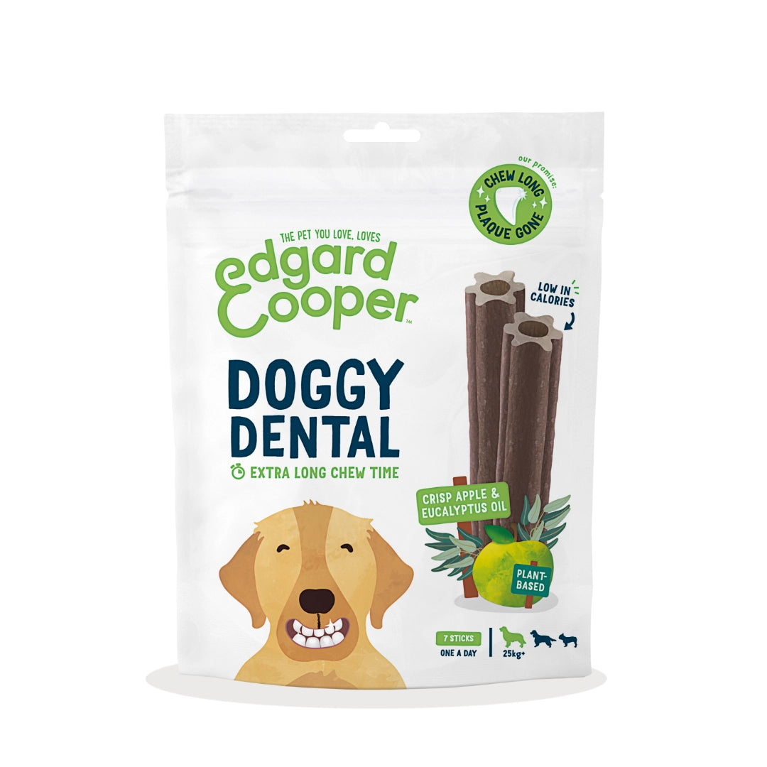 Edgard & Cooper Doggy Dental Sticks Manzana y Eucalipto