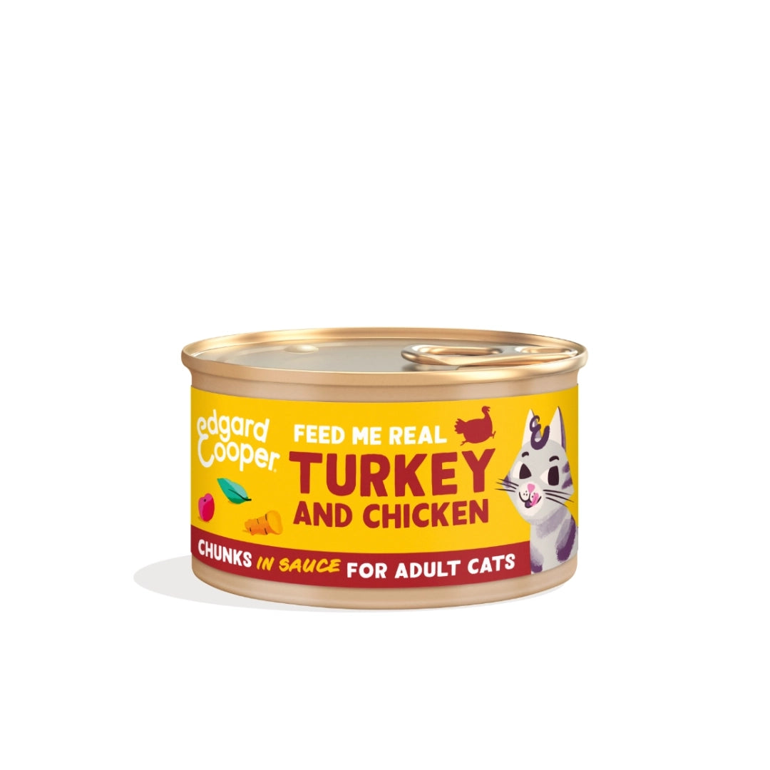 Edgard & Cooper Trocitos en Salsa Pavo y Pollo 85gr