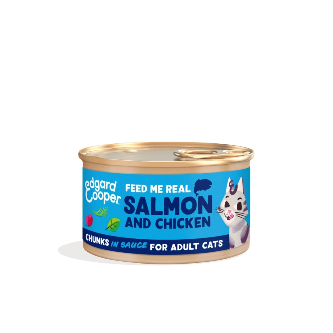 Edgard & Cooper Trocitos en Salsa Salmón y Pollo 85gr