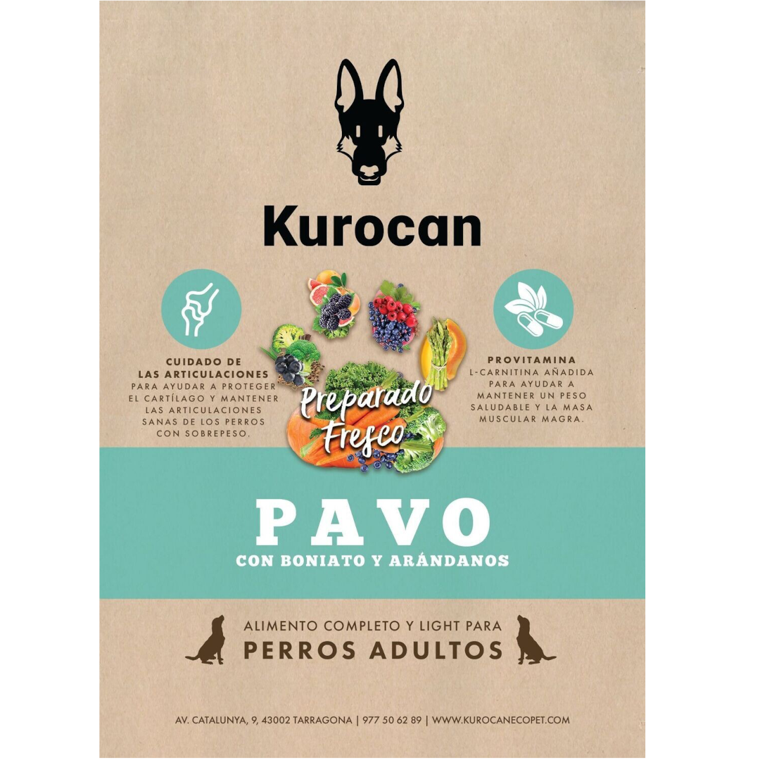 Kurocan Adulto Light Pavo con Boniato y Arándanos