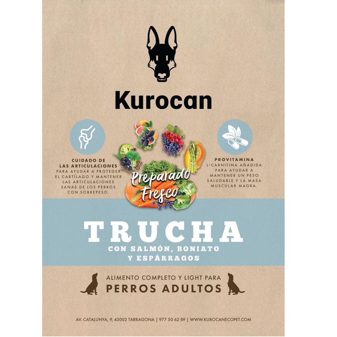 Kurocan Adulto Light Trucha con Salmón Boniato y Espárragos