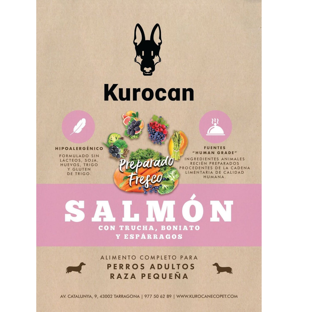 Kurocan Adulto Mini Salmón con Trucha Boniato y Espárragos