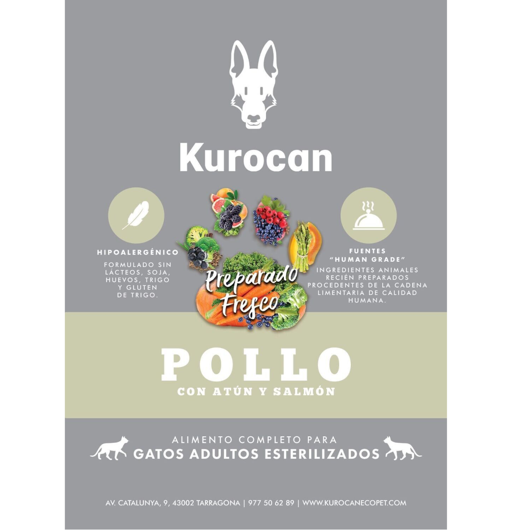 Kurocan Gato Esterilizado Pollo con Atún y Salmón
