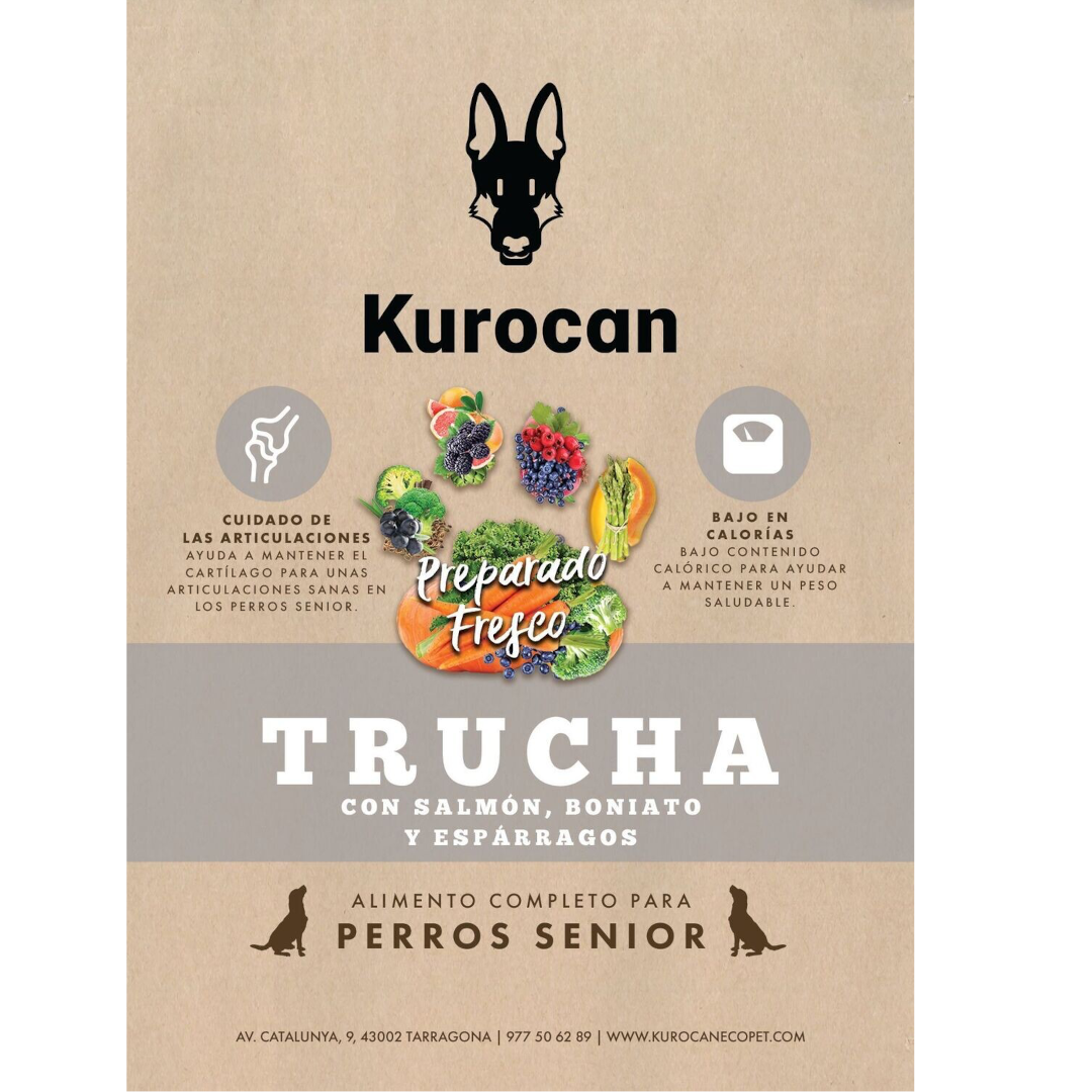 Kurocan Senior Trucha con Salmón Boniato y Esparragos