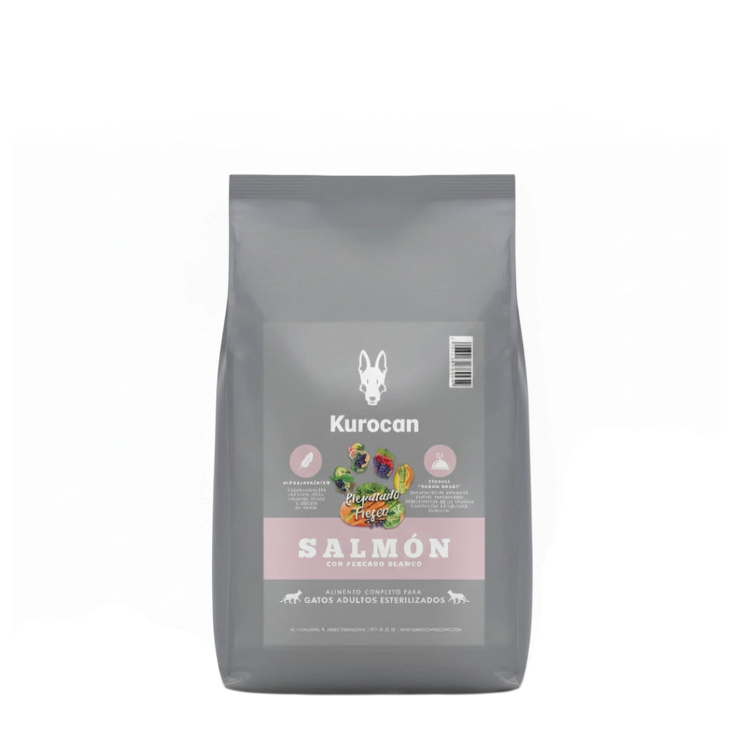 Kurocan Gato Esterelizado Salmón con Pescado Blanco