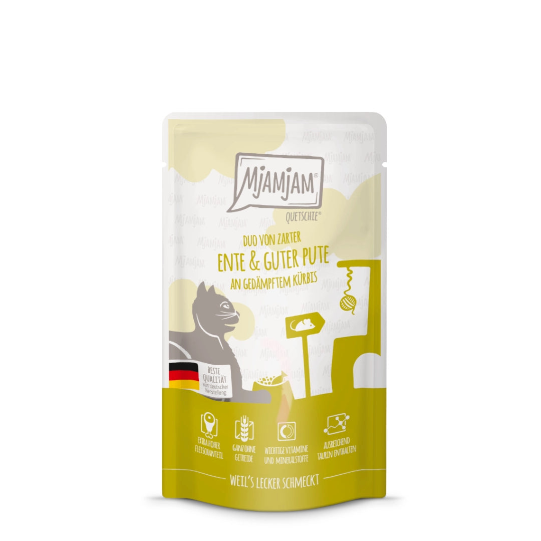 MjaMjaM DUO Pato y Pavo con Calabaza al Vapor 125gr