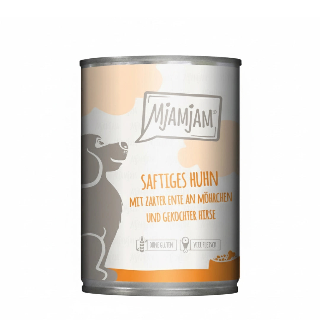 MjaMjaM Pollo y Pato con Zanahorias y Mijo 400gr