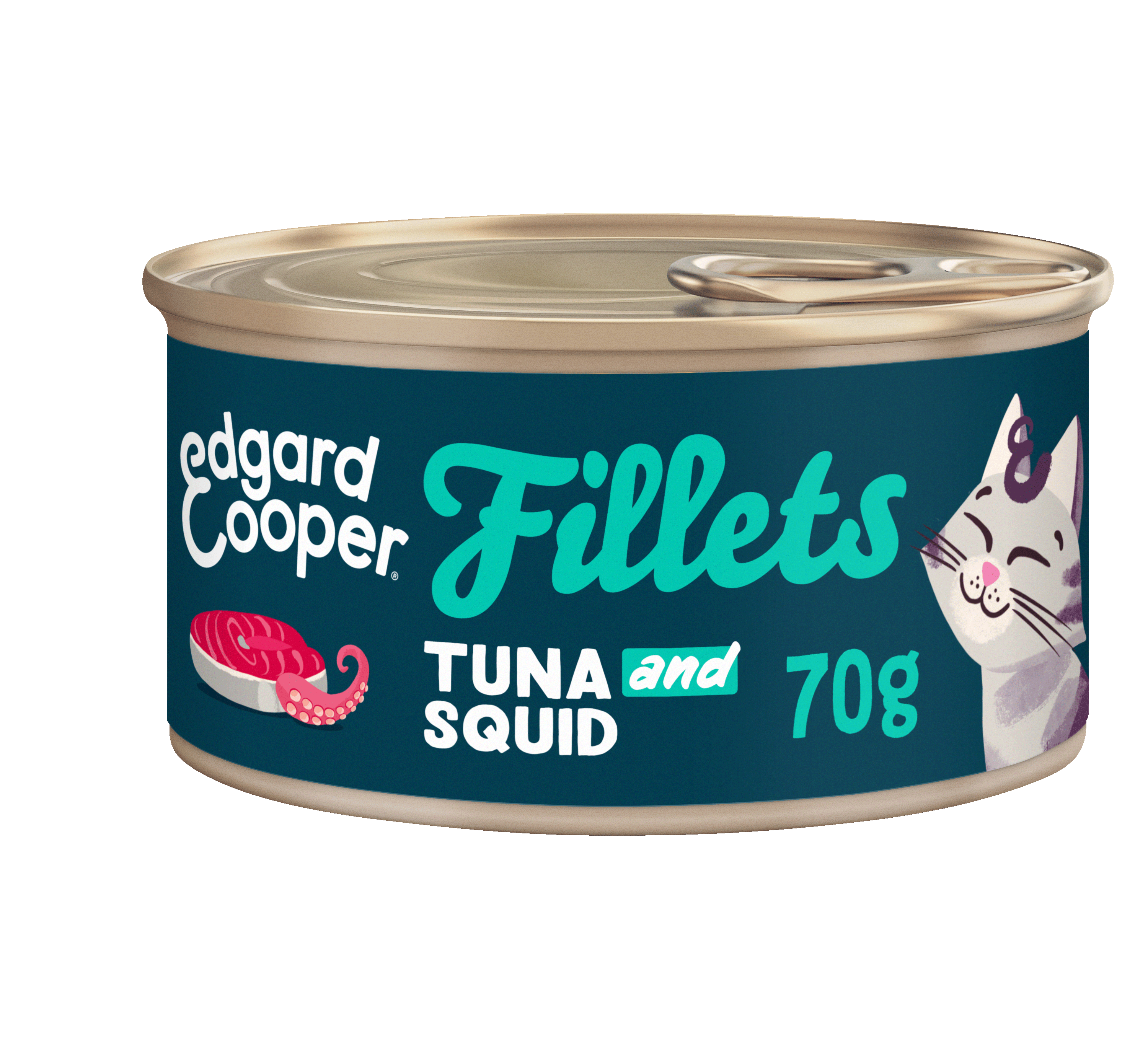 Edgard & Cooper Filetes de Atún y Calamar 70gr