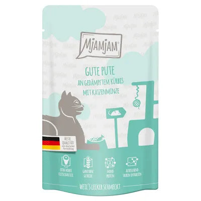 MjaMjaM Gatitos Pavo jugoso con Aceite de Salmón 125gr