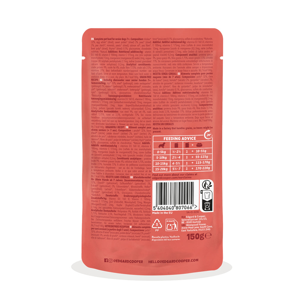 Edgard & Cooper Perro Pouch Senior Pollo