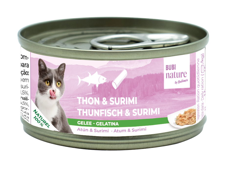 Bubi Nature Cat Filetes de Atún y Surimi en Gelatina 70gr