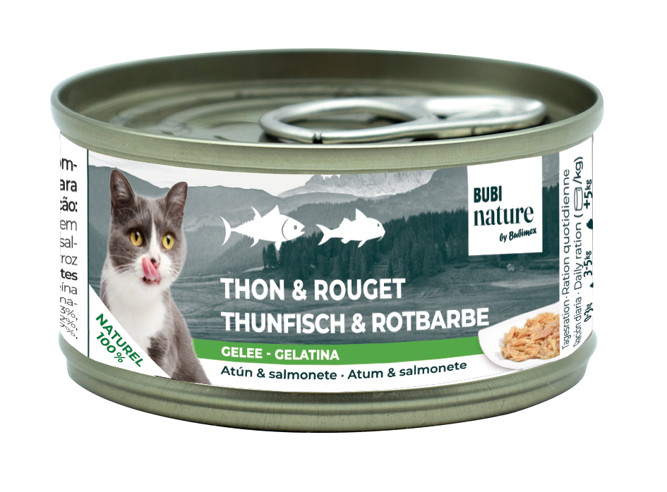 Bubi Nature Cat Filetes de Atún y Salmonete en Gelatina 70gr