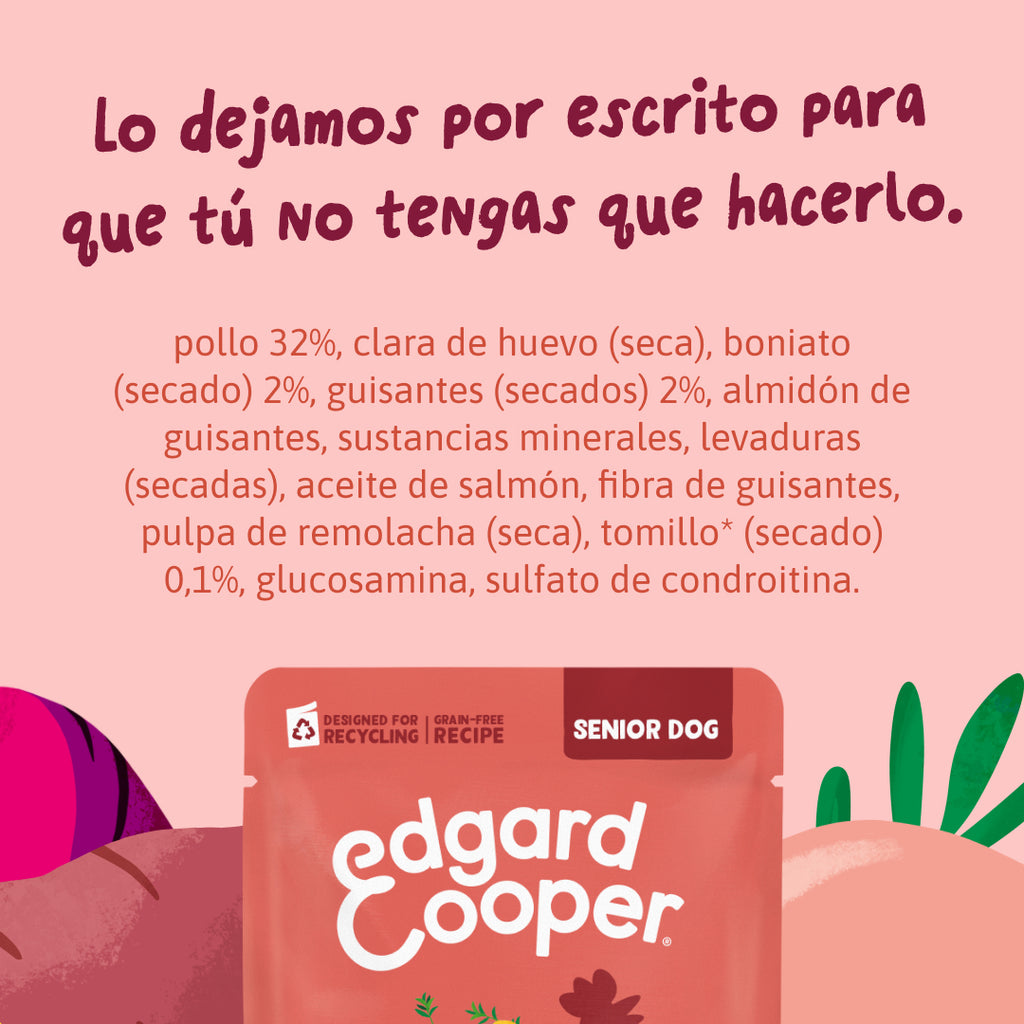 Edgard & Cooper Perro Pouch Senior Pollo
