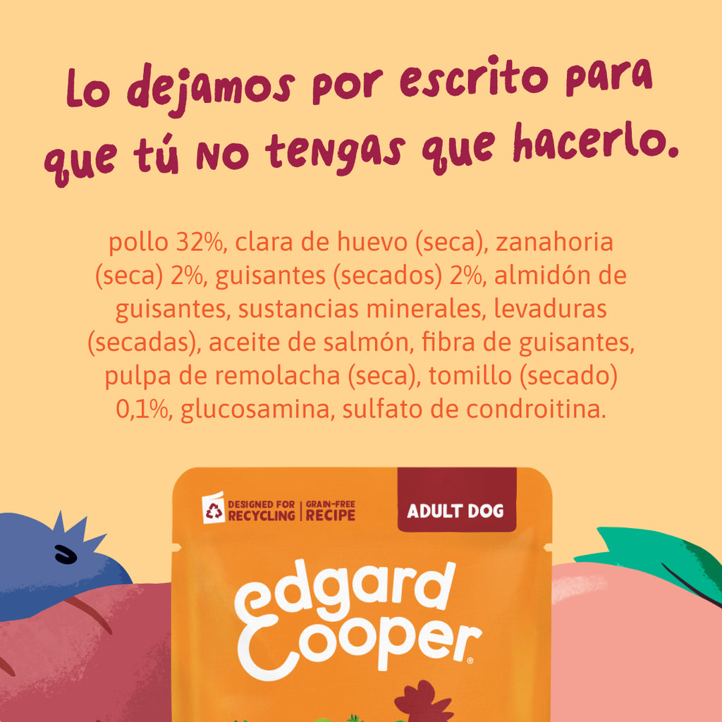 Edgard & Cooper Perro Pouch Adulto Pollo