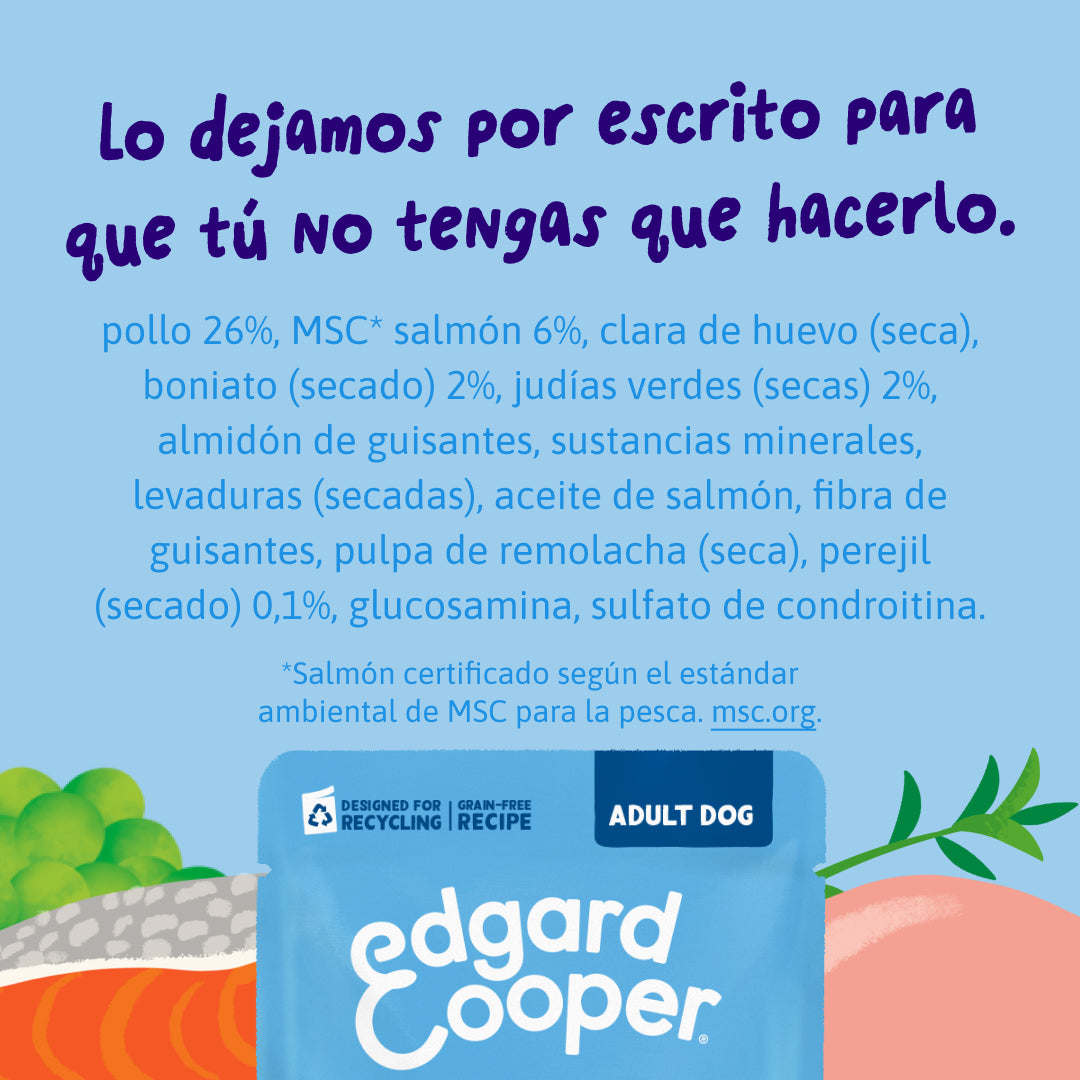 Edgard & Cooper Perro Pouch Adulto Salmón & Pollo