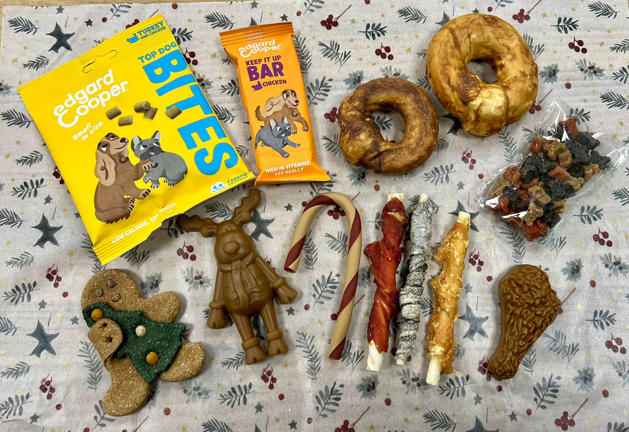 Bolsa Regalos Navidad para Perro con 12 Snacks