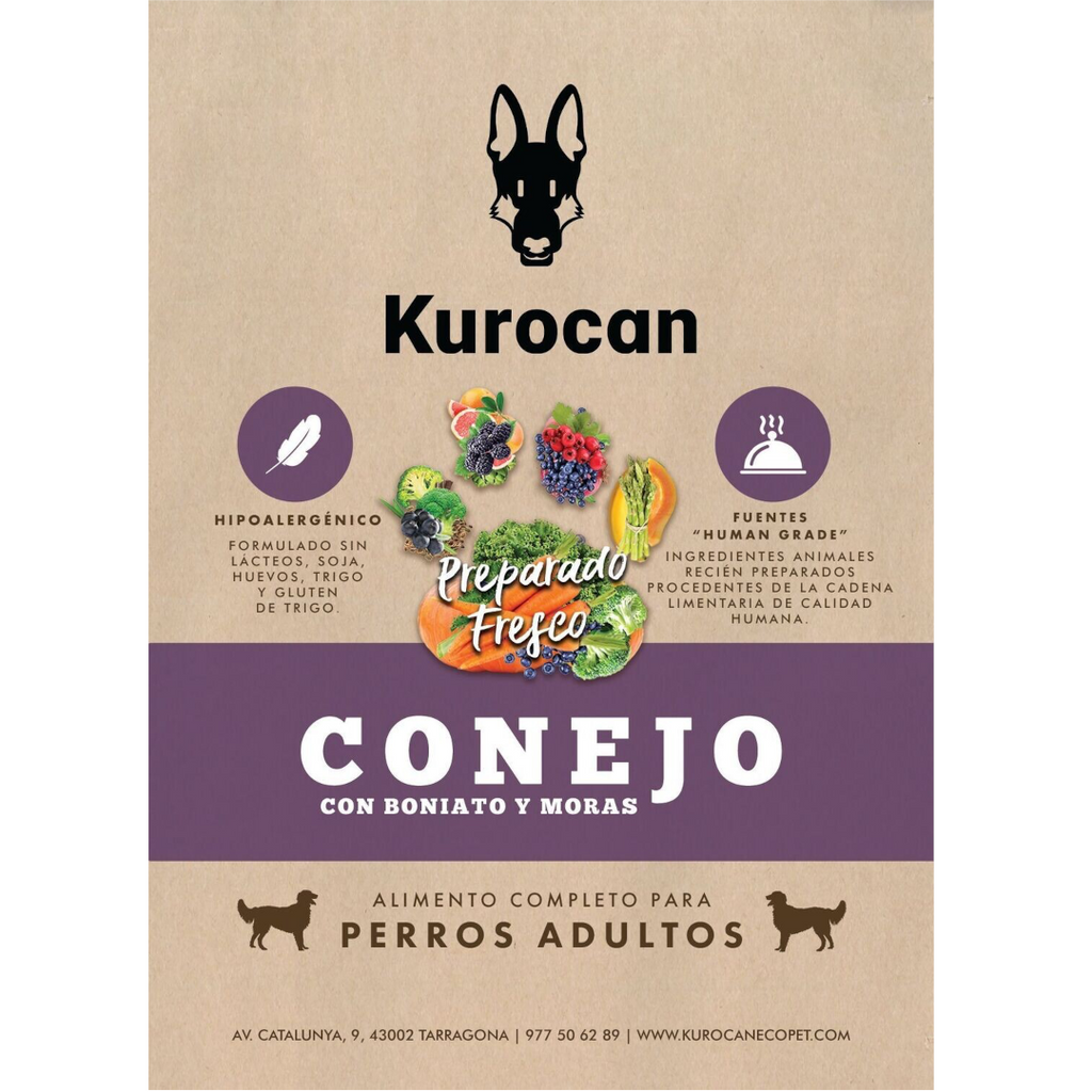 Kurocan Adulto Conejo con Boniato y Moras