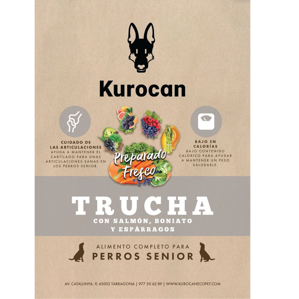 Kurocan Senior Trucha con Salmón Boniato y Esparragos