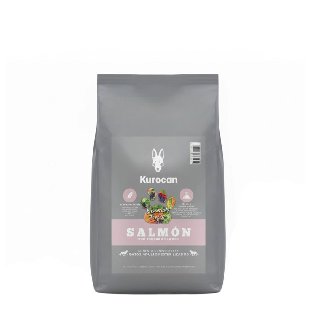 Kurocan Gato Esterelizado Salmón con Pescado Blanco