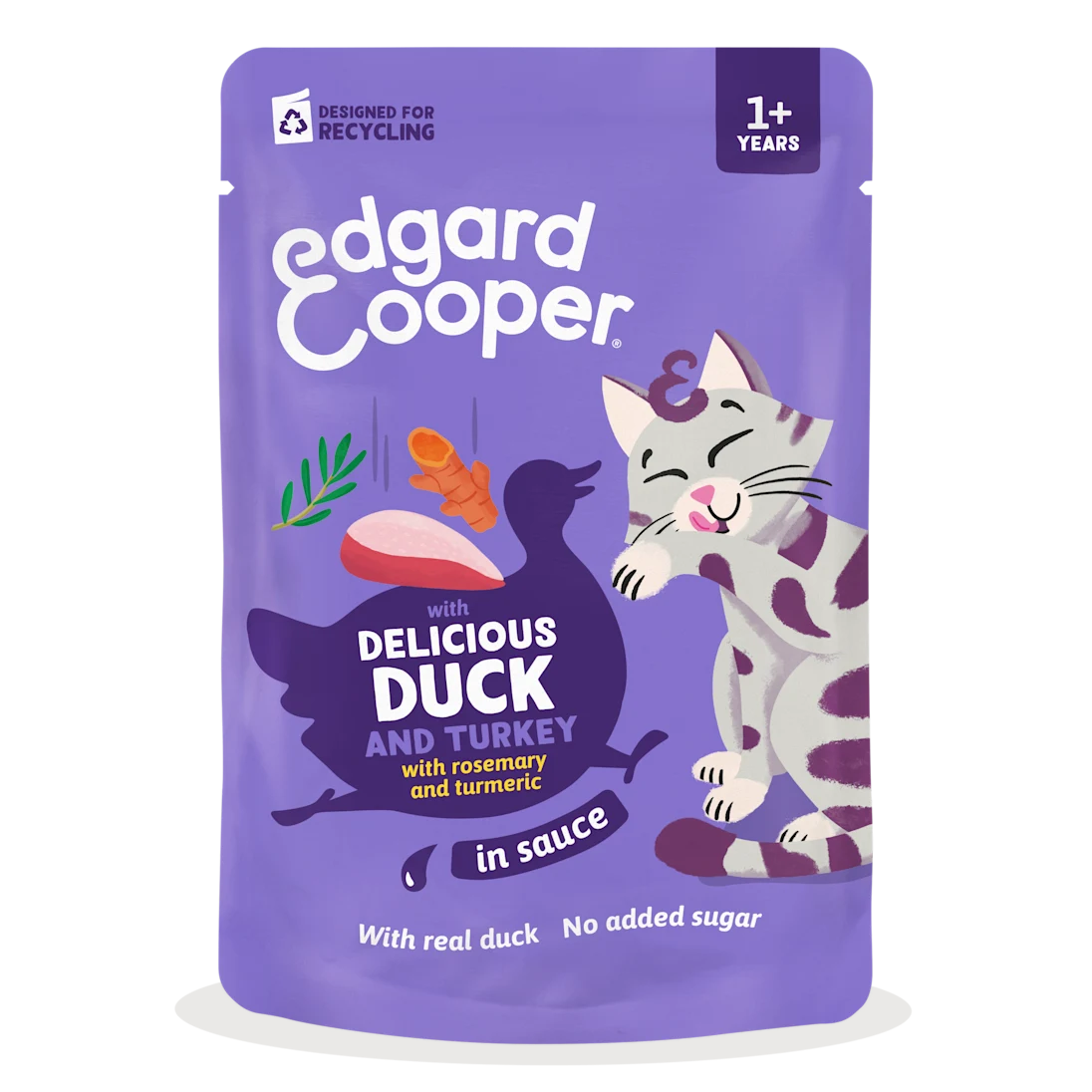Edgard & Cooper Gato Pouch Adulto Pato & Pavo