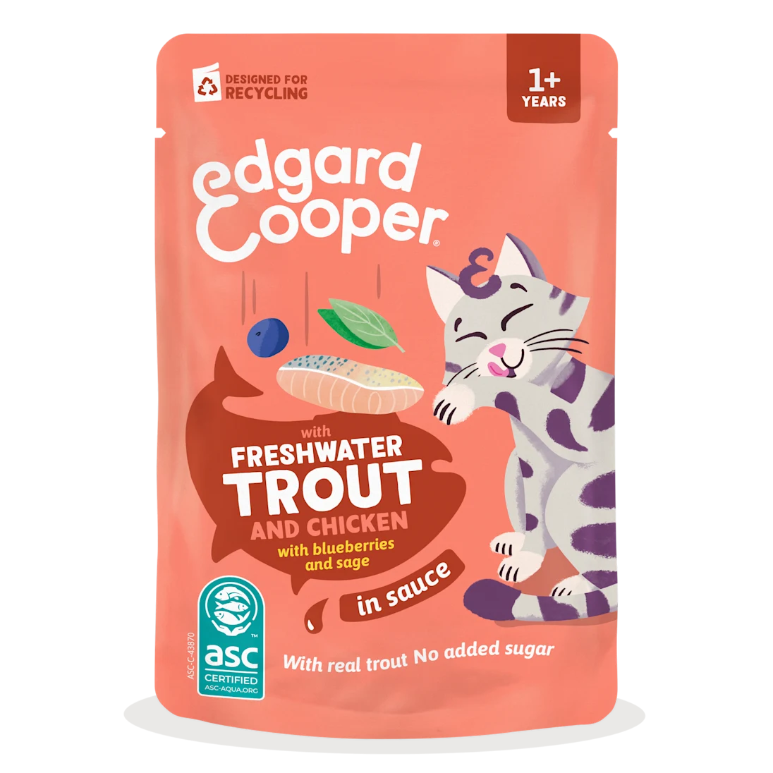 Edgard & Cooper Gato Pouch Adulto Trucha & Pollo