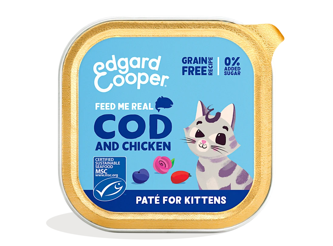 Edgard&Cooper Gatito Tarrina Paté Bacalao & Pollo