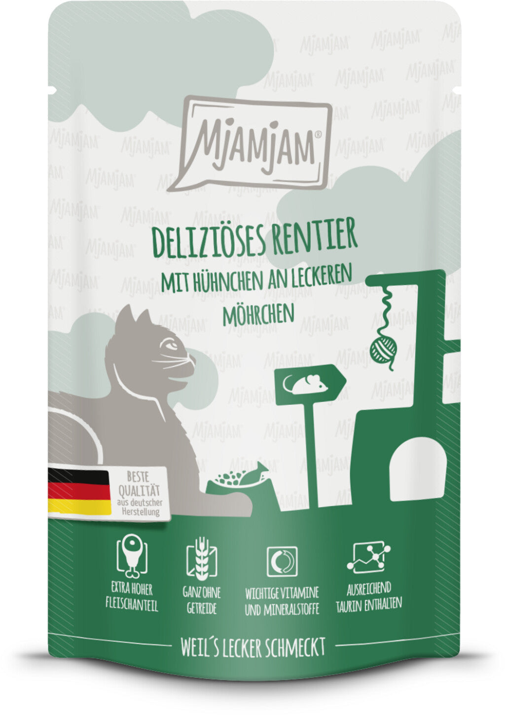 MjAMjAM Delicioso reno con pollo y sabrosas zanahorias 125 gr